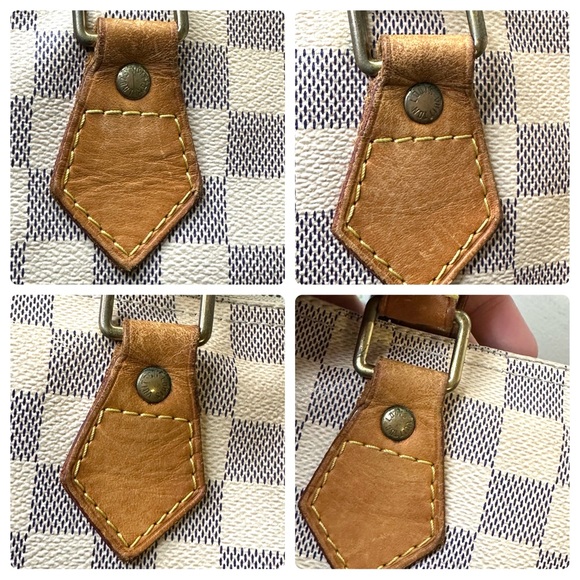 LOUIS VUITTON HANDBAG SPEEDY 25 WHITE DAMIER AZUR 🌟 AUTHENTIC 🌟 - Picture 11 of 16